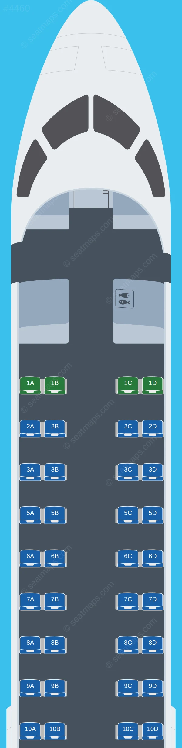 Ibex Airlines Bombardier CRJ700 seatmap preview