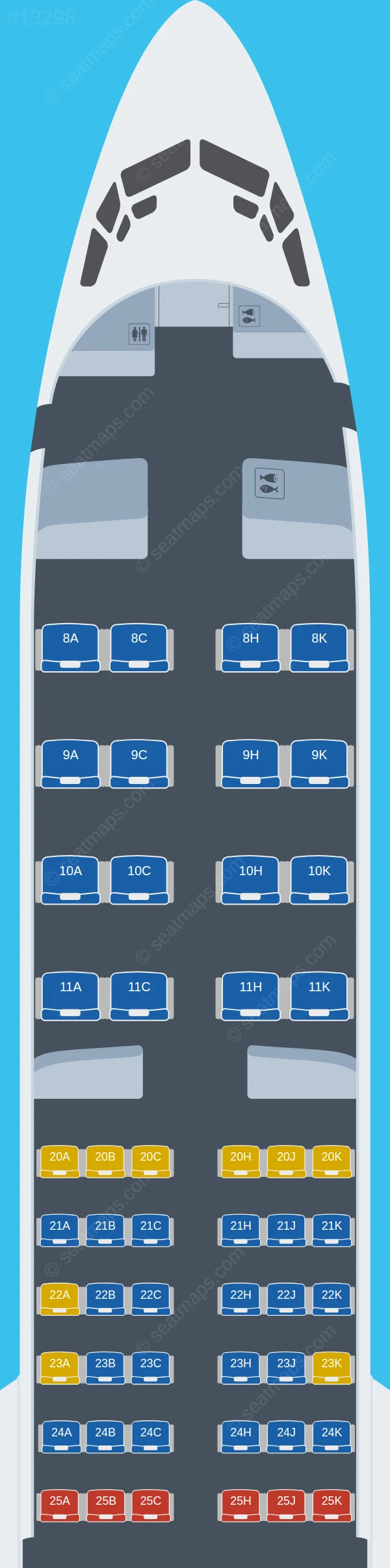 Egyptair Boeing 737 MAX 8 seatmap preview