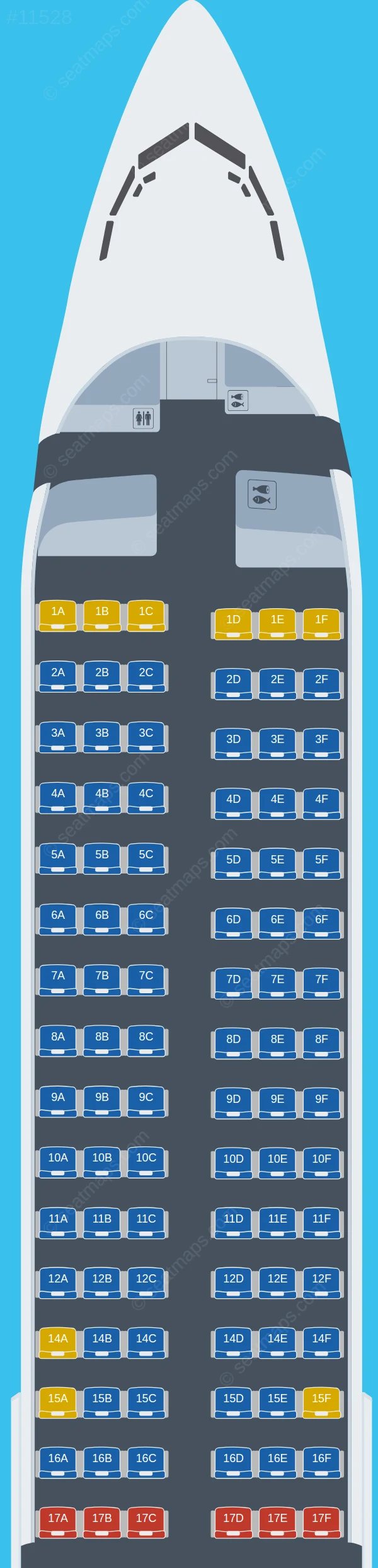 Corendon Dutch Airlines Boeing 737 MAX 9 seatmap preview
