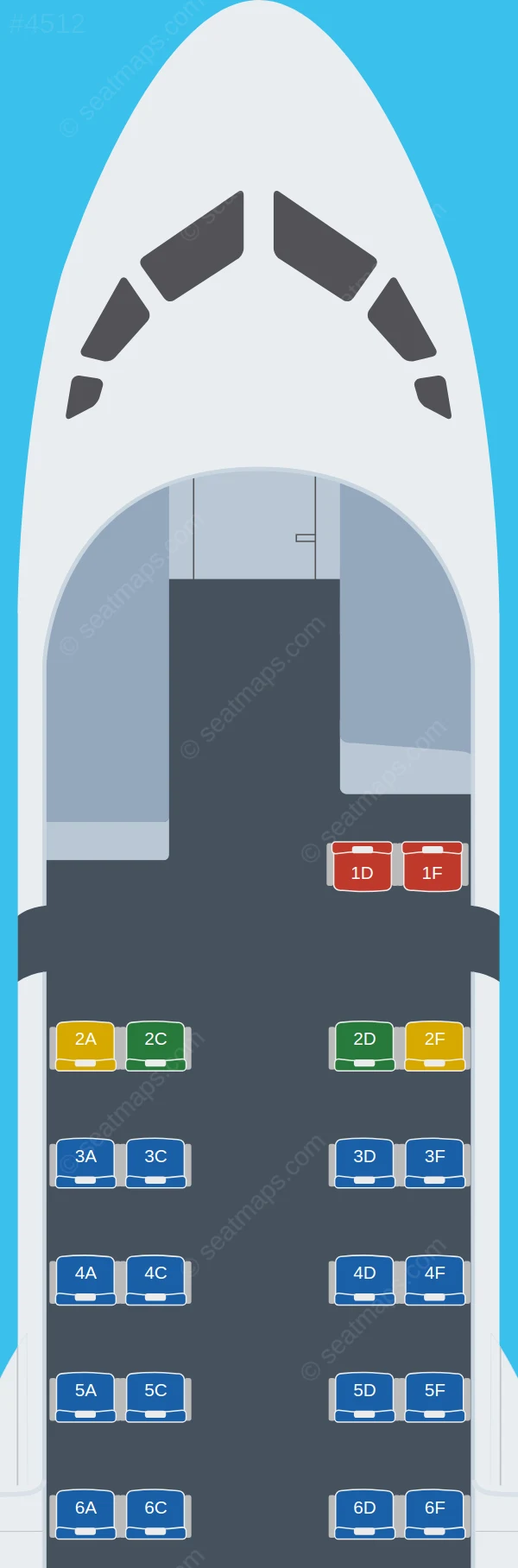Chalair Aviation ATR 42-500 seatmap preview