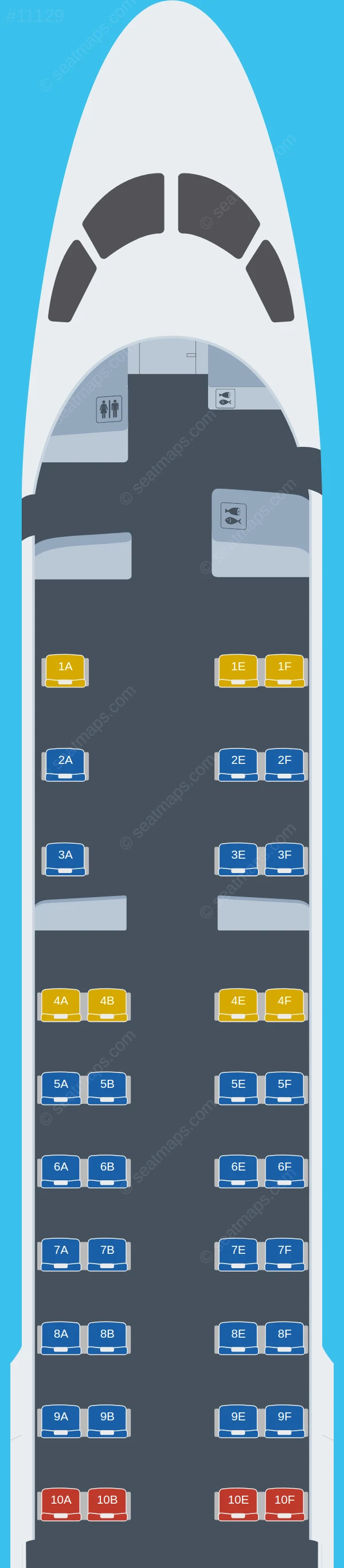 Alliance Airlines Embraer E190 V.1 seatmap preview