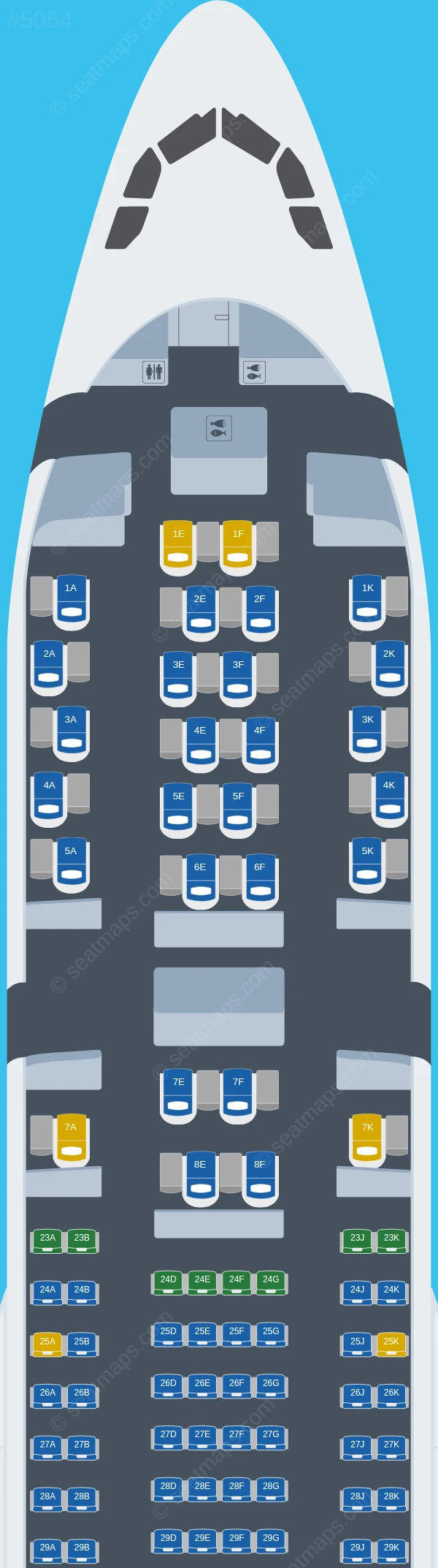 Qantas Airbus A330-200 V.1 seatmap preview