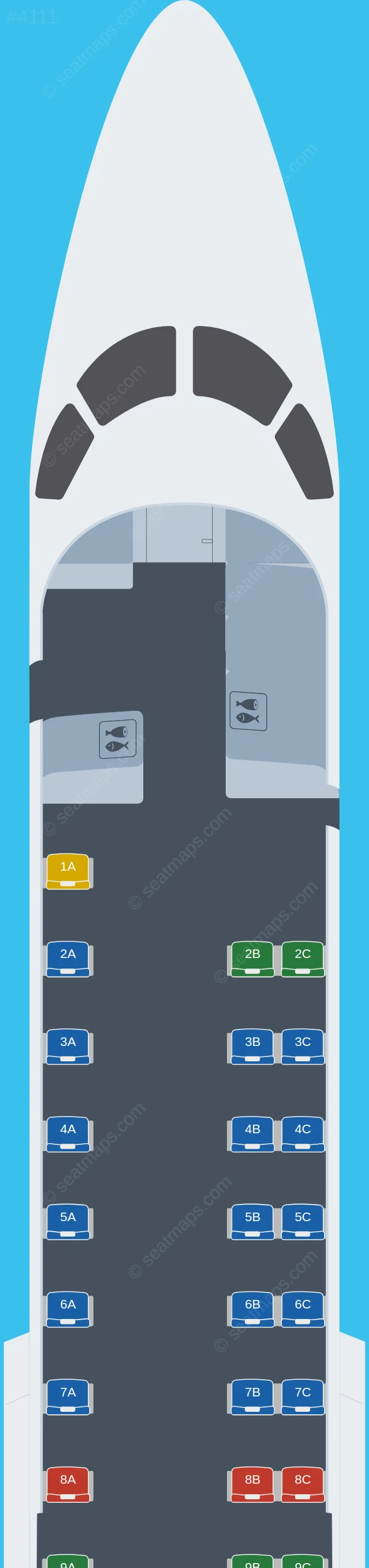 Eastern Airways Embraer ERJ 135 seatmap preview