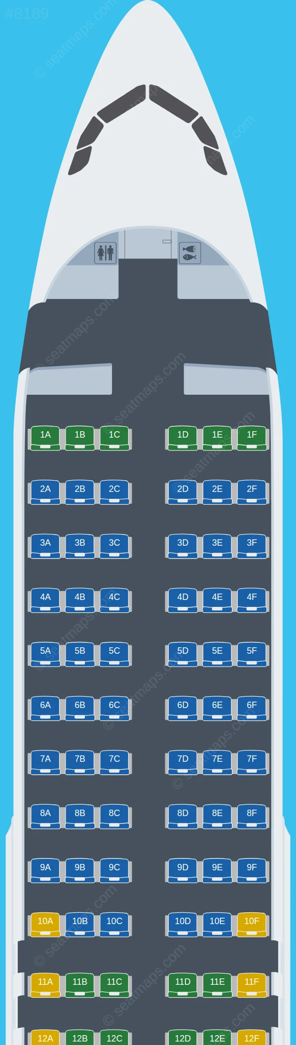 Israir Airbus A320-200 V.1 seatmap preview