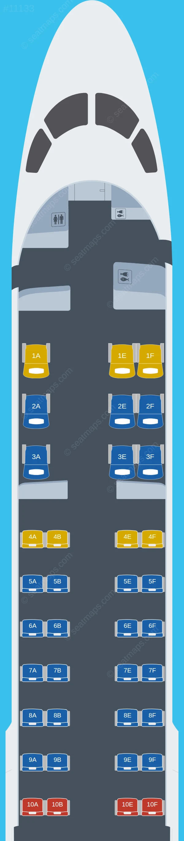Qantas Embraer E190 V.2 seatmap preview