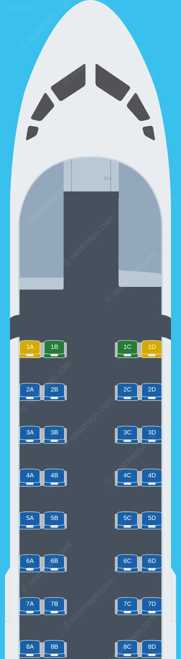 Aeroitalia Regional ATR 72-600 seatmap preview