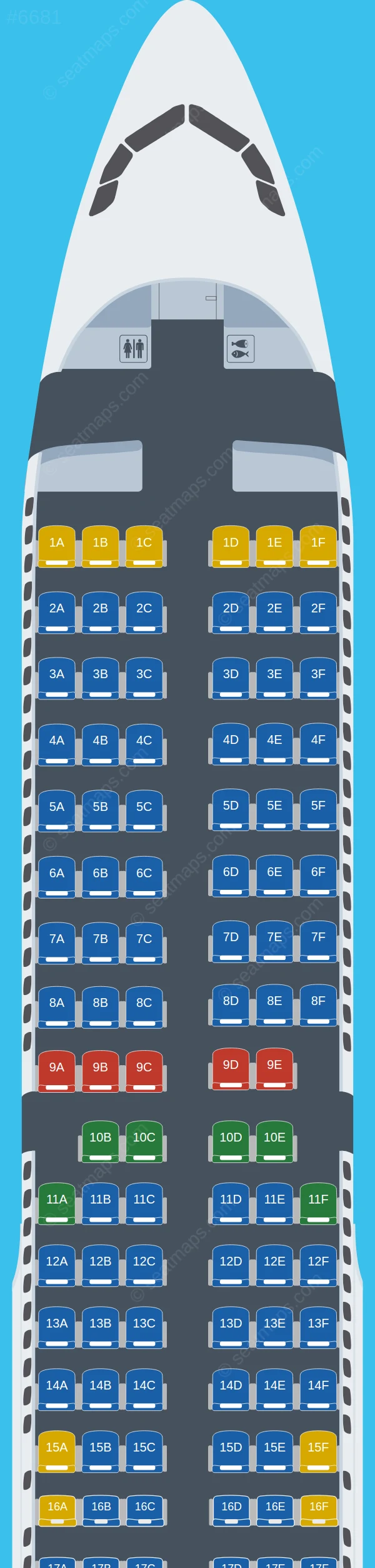 TAP Air Portugal Airbus A321-200 seatmap preview