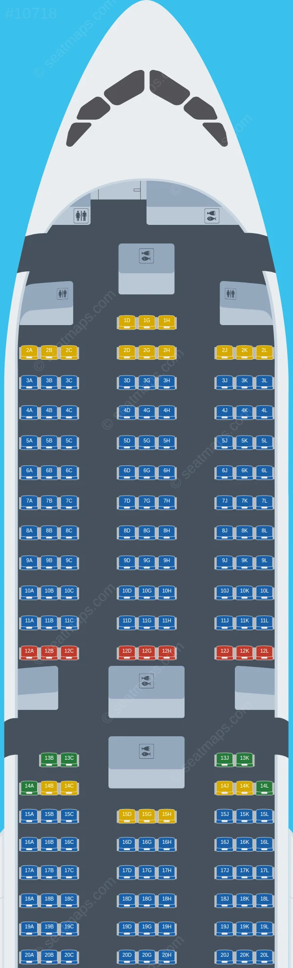 Iberojet Airbus A350-900 seatmap preview