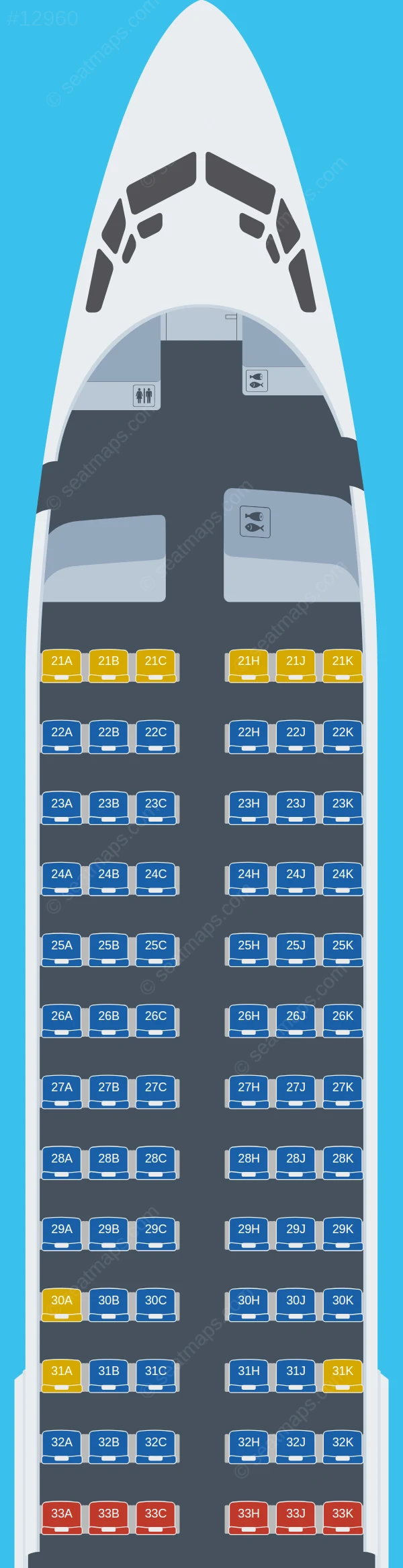 Greater Bay Airlines Boeing 737-800 V.2 seatmap preview