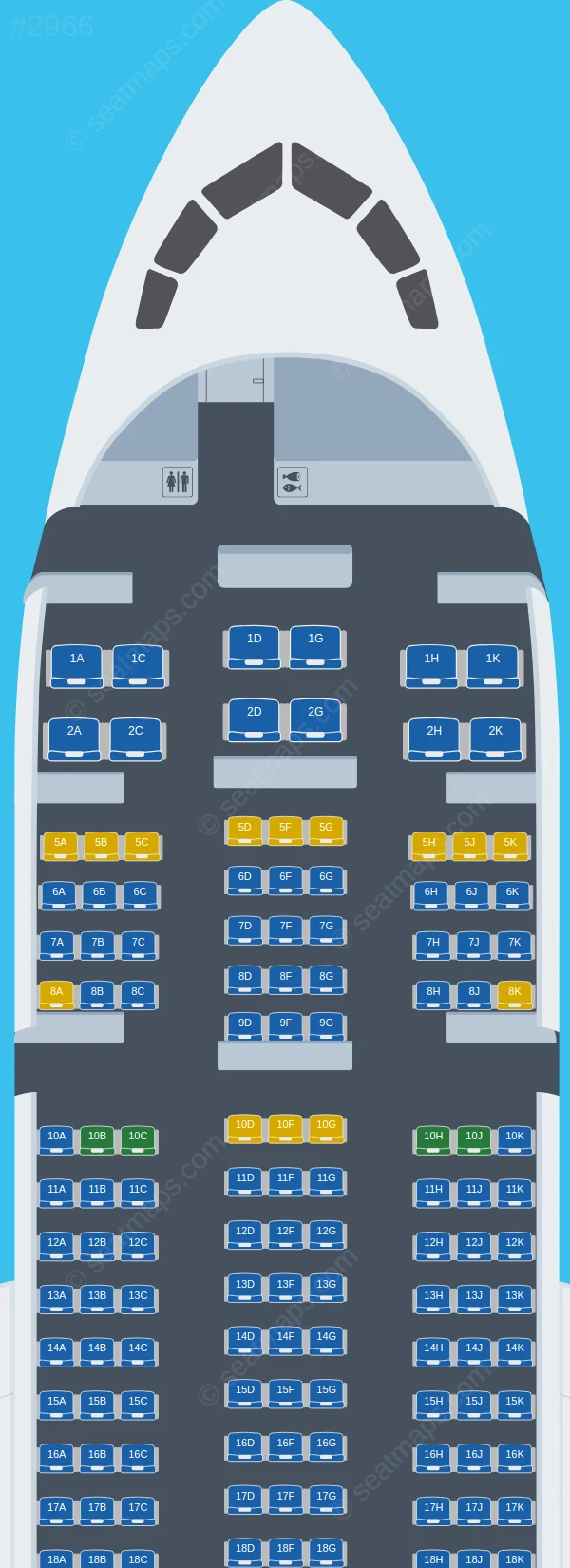 ANA - All Nippon Airways Boeing 787-8 V.2 seatmap preview