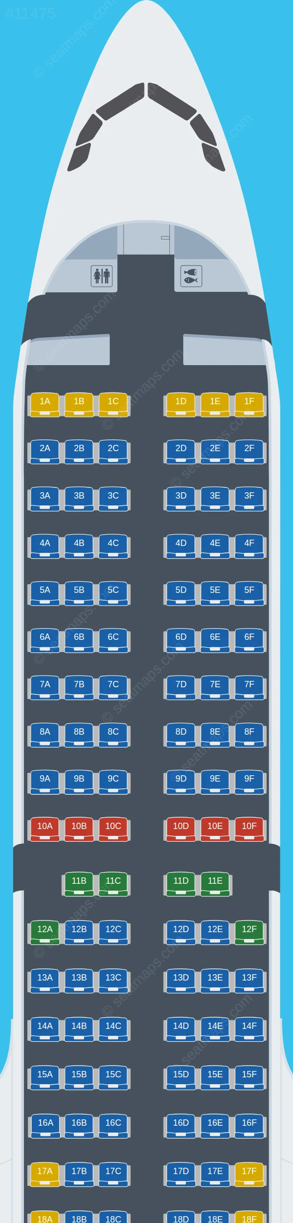 SalamAir Airbus A321neo V.1 seatmap preview