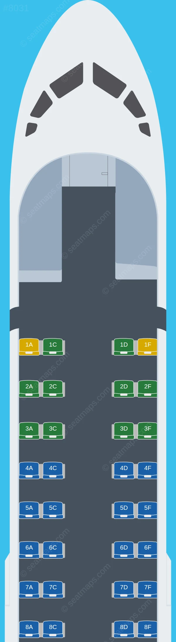 Air Senegal ATR 72-600 seatmap preview