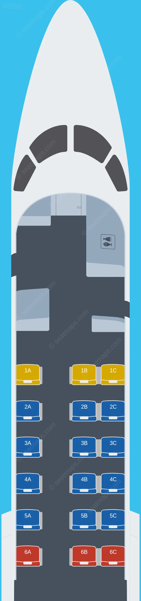 JSX Air Embraer ERJ 135 seatmap preview