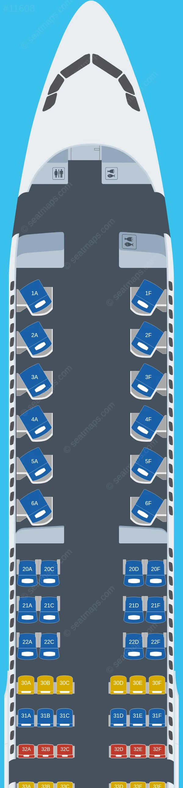 ITA Airways Airbus A321neo LR seatmap preview