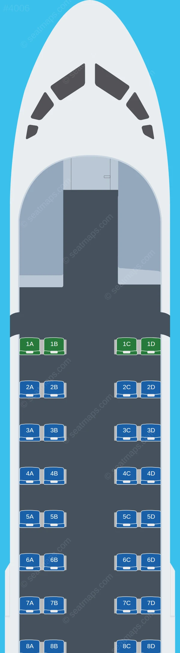 Air Algerie ATR 72-500 seatmap preview