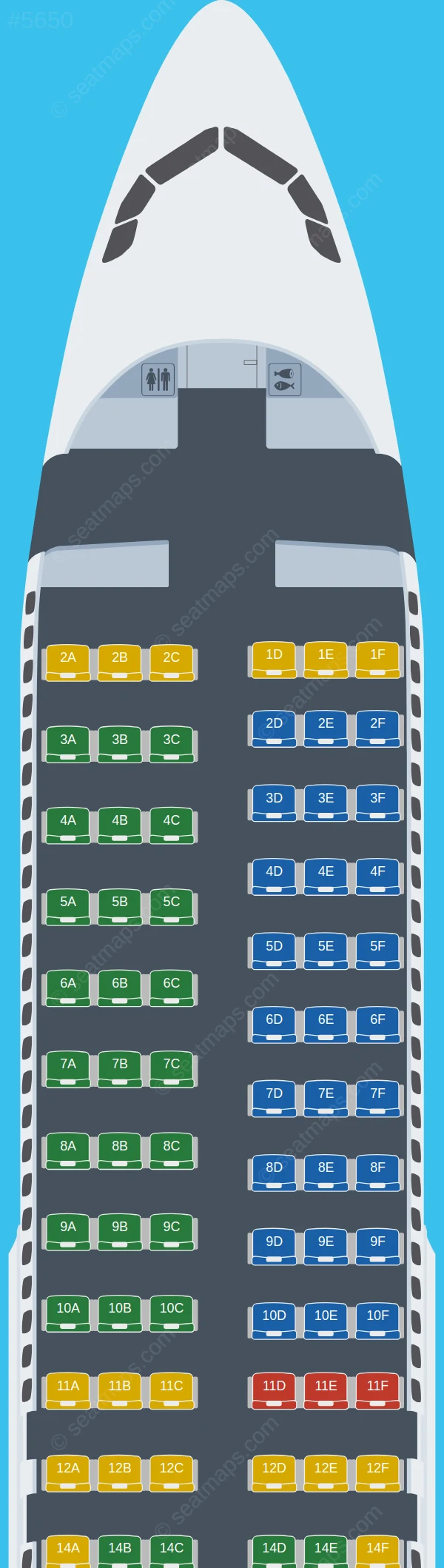 Allegiant Air Airbus A320-200 V.2 seatmap preview