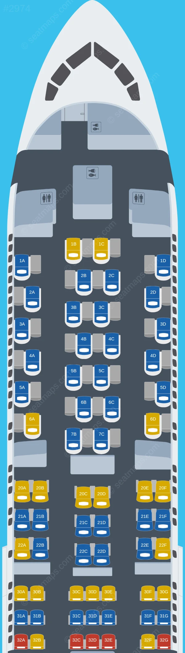 Delta Boeing 767-300ER V.1 seatmap preview