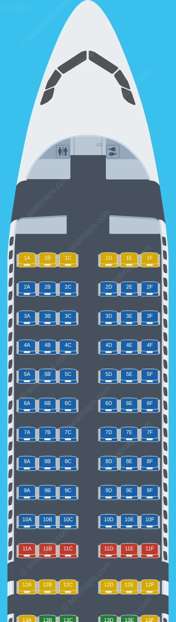 easyJet Switzerland Airbus A320neo seatmap preview
