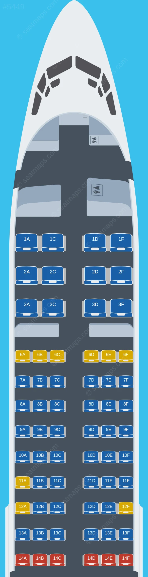 Flydubai Boeing 737-800 V.1 seatmap preview