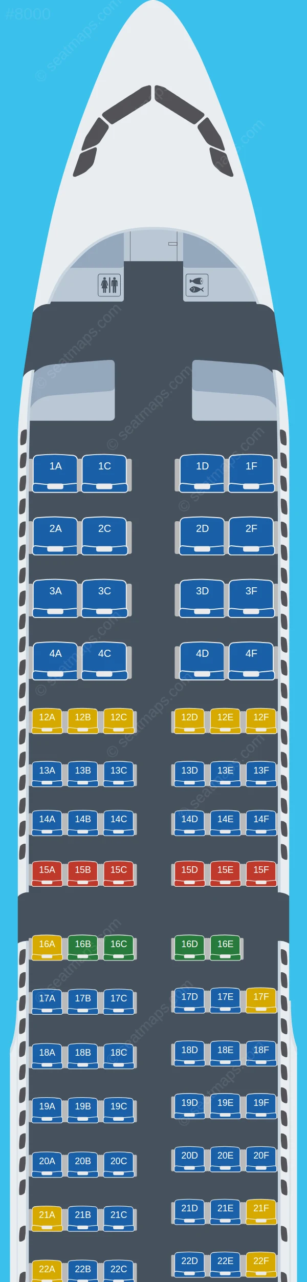 Air Canada Airbus A321-200 V.4 seatmap preview