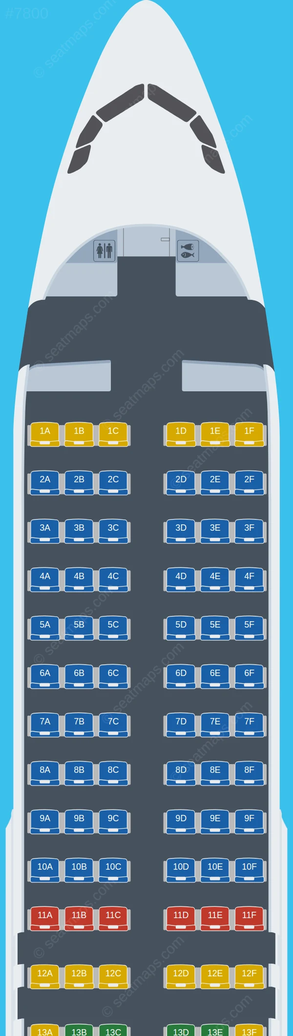 Scoot Tigerair Pte Airbus A320-200 seatmap preview