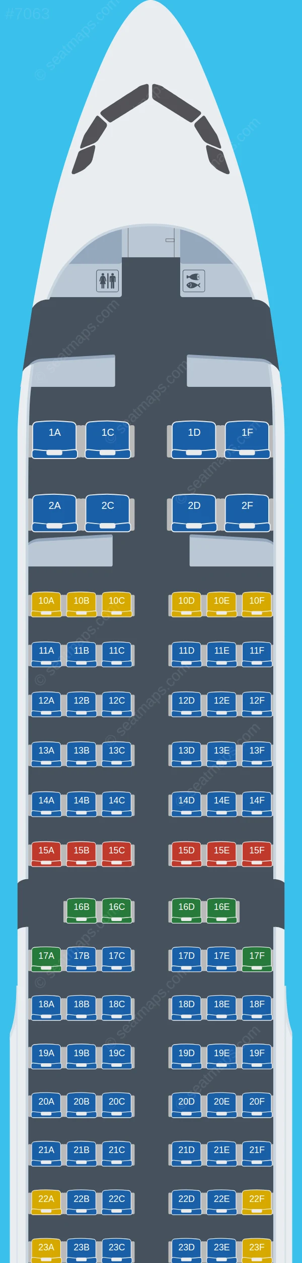 Nile Air Airbus A321-200 V.1 seatmap preview