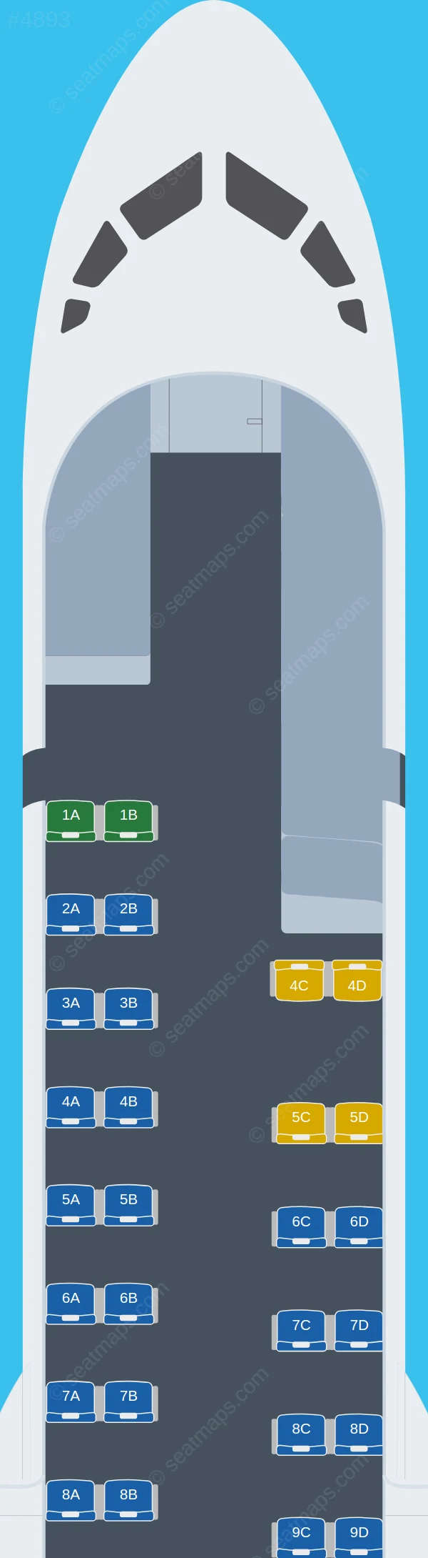 Swiftair ATR 72-200 seatmap preview