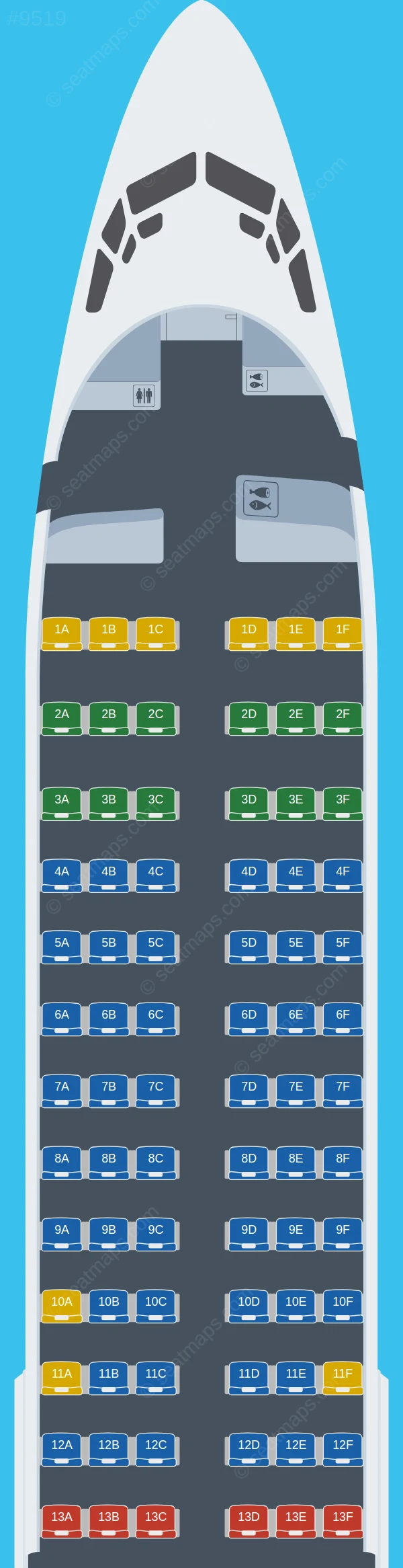 SpiceJet Boeing 737-800 V.1 seatmap preview
