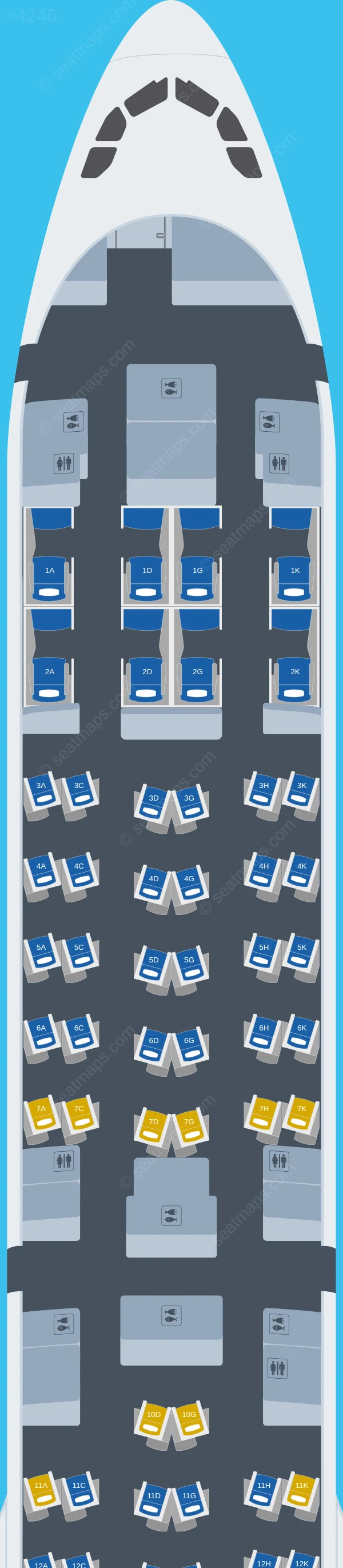 Lufthansa Airbus A340-600 V.1 seatmap preview