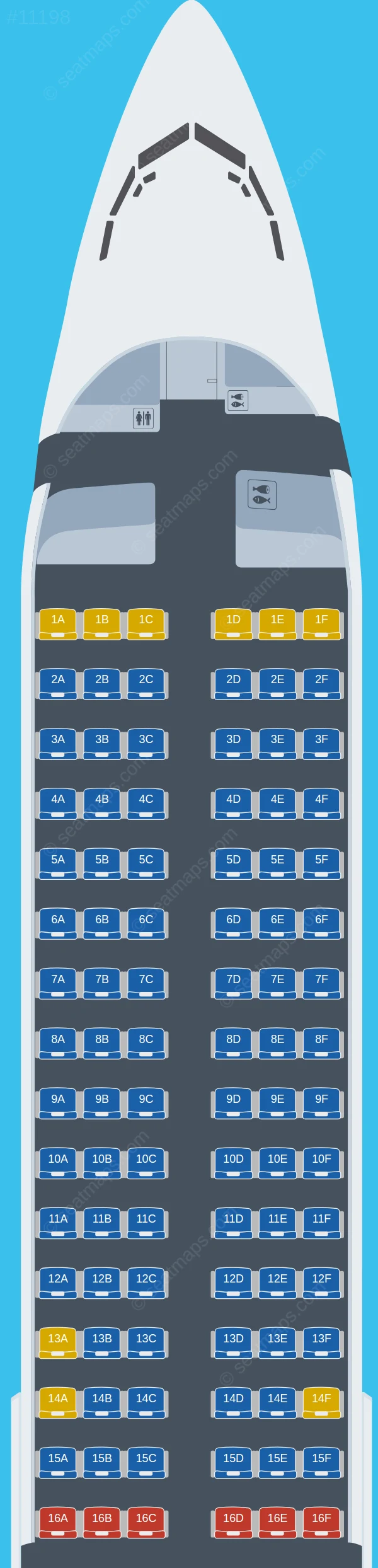 SCAT Airlines Boeing 737 MAX 9 seatmap preview