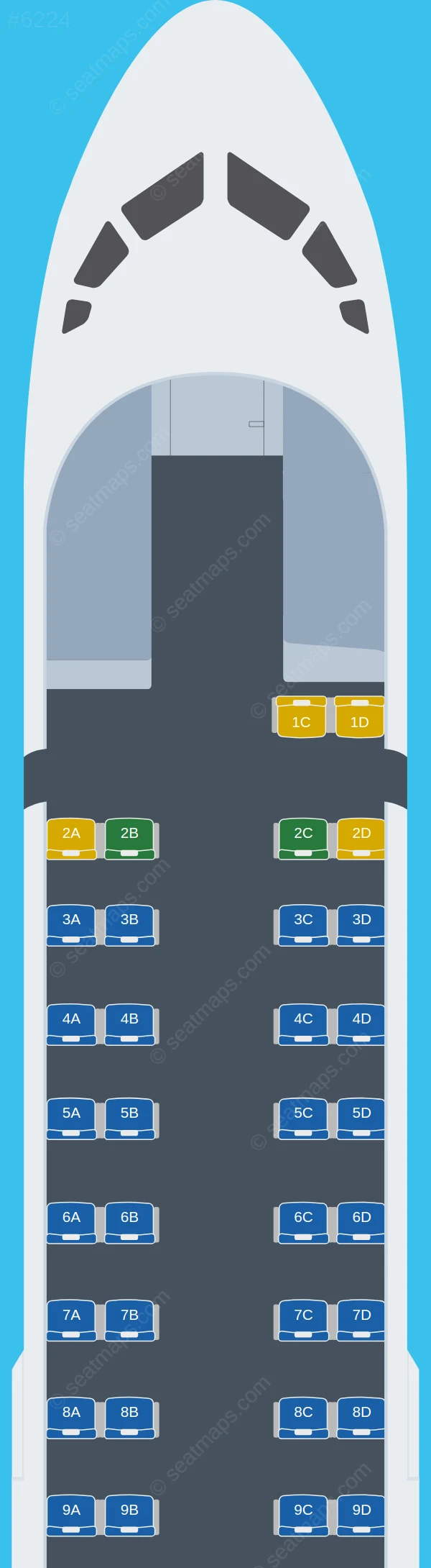 Cebgo ATR 72-600 seatmap preview