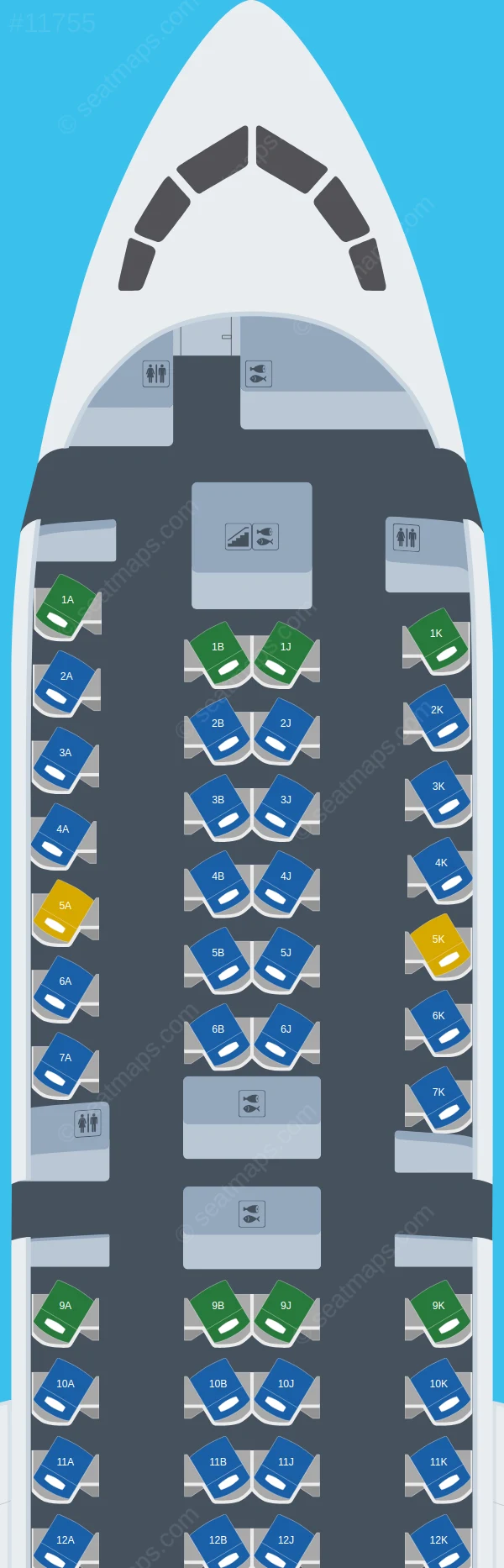 Air New Zealand Boeing 787-9 V.4 seatmap preview