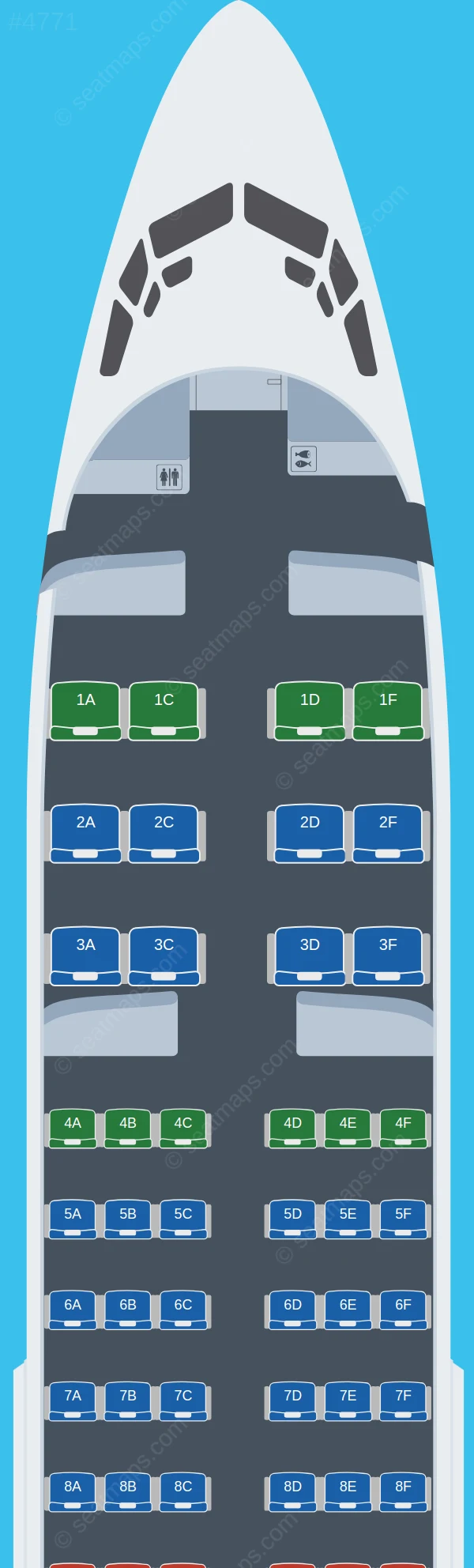 RwandAir Boeing 737-700 seatmap preview