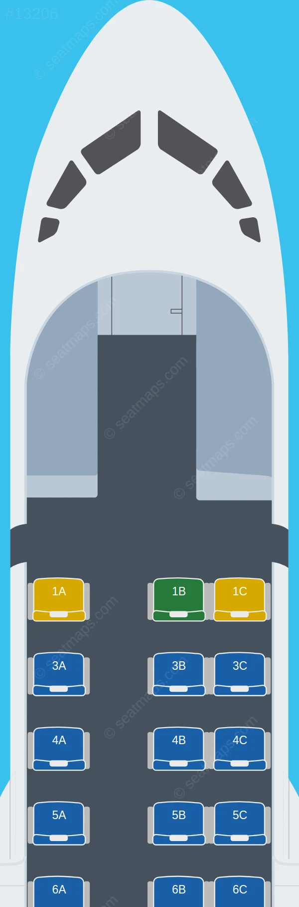 JSX Air ATR 42-600 seatmap preview