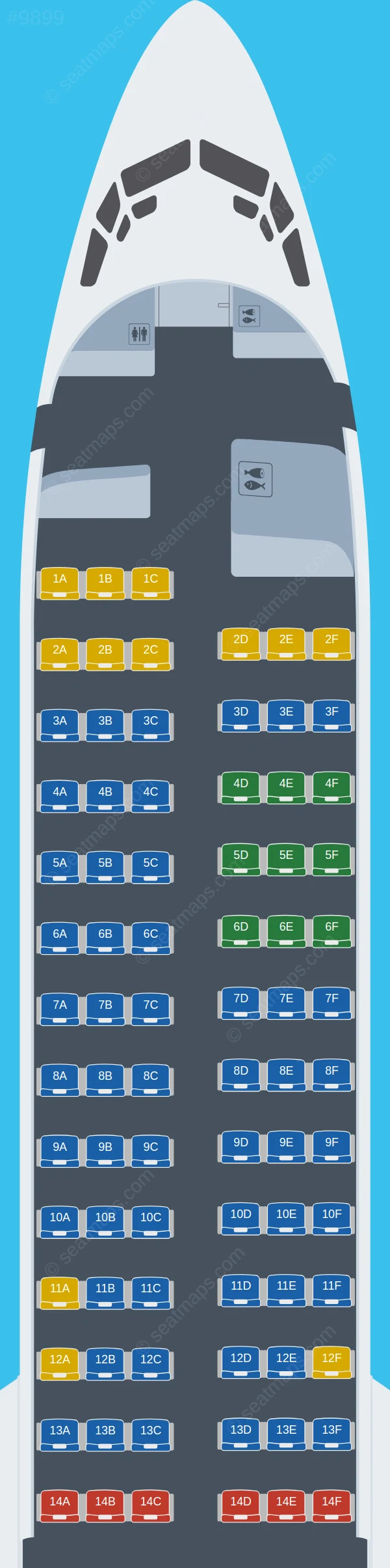 TUI fly (Netherlands) Boeing 737 MAX 8 seatmap preview