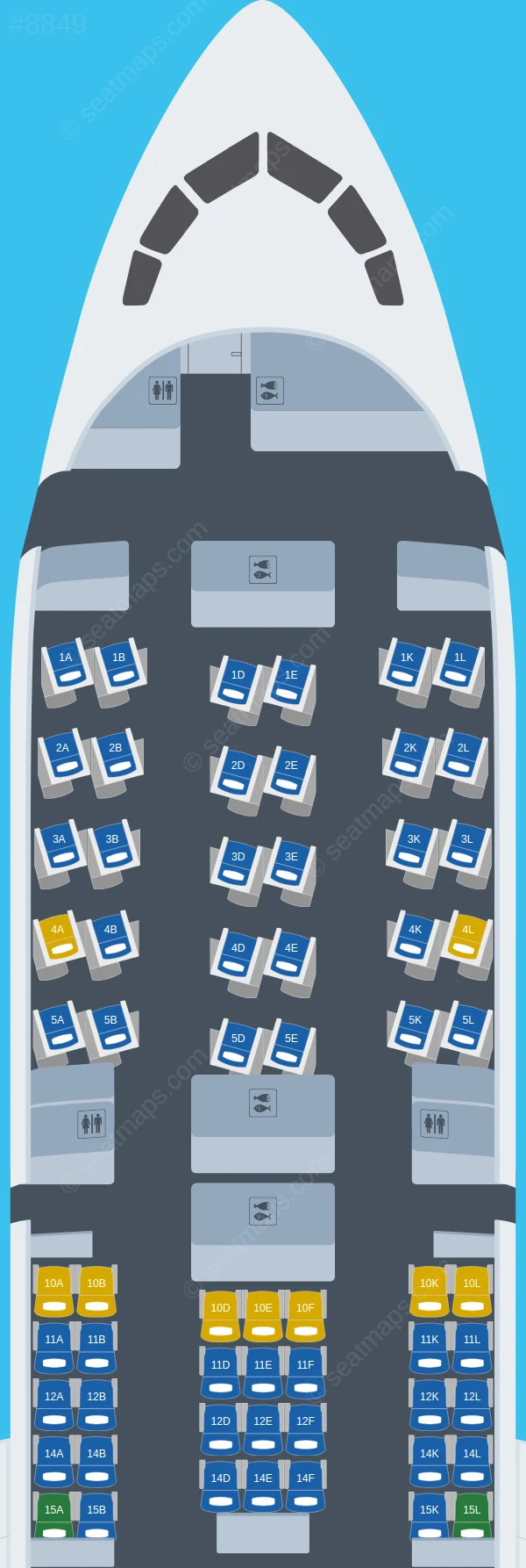 Air Tahiti Nui Boeing 787-9 seatmap preview