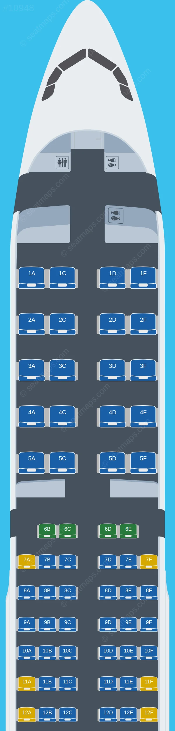 Turkish Airlines Airbus A321-200 V.5 seatmap preview
