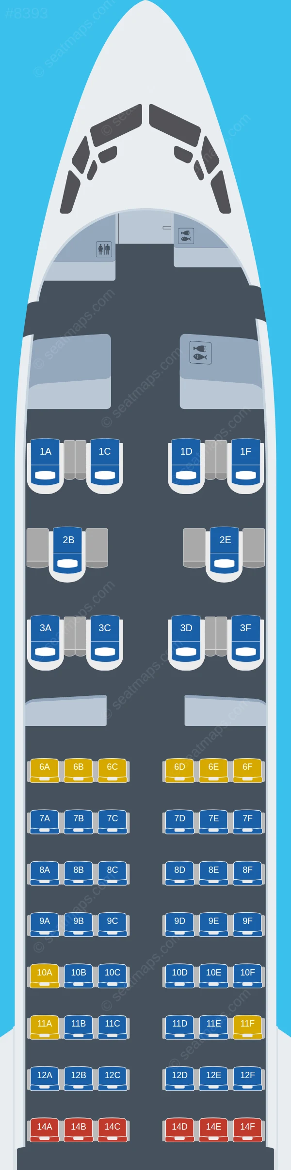 Flydubai Boeing 737 MAX 8 V.1 seatmap preview