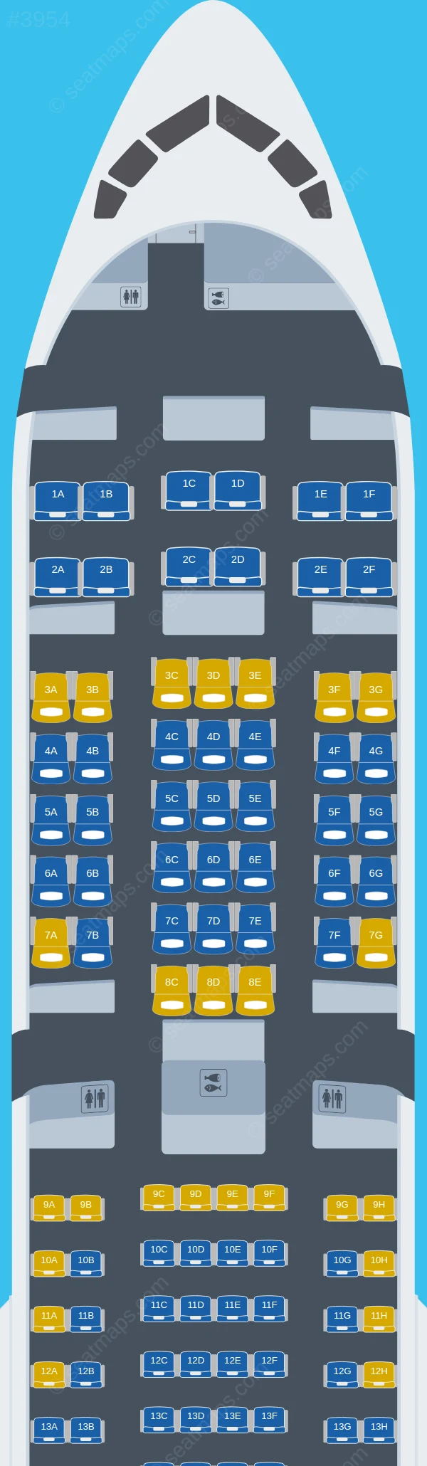 Ukraine International Airlines Boeing 767-300ER seatmap preview