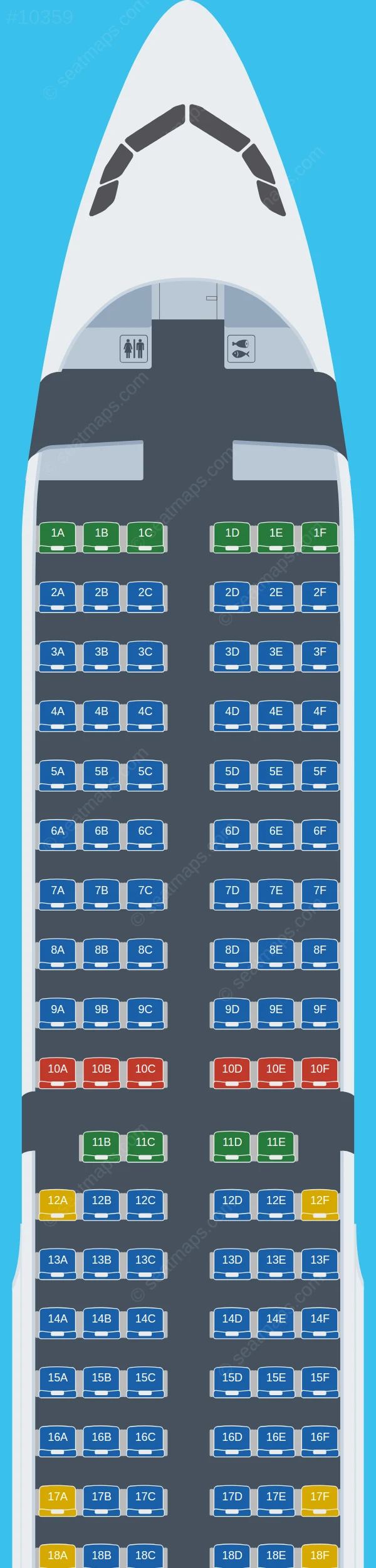 Nordwind Airlines Airbus A321-200 V.4 seatmap preview