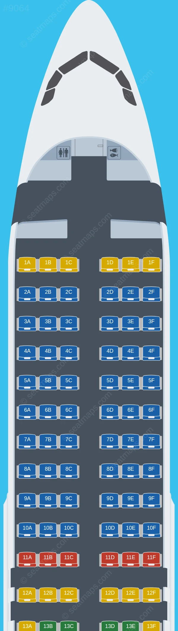 Jetstar Airways Airbus A320-200 V.1 seatmap preview