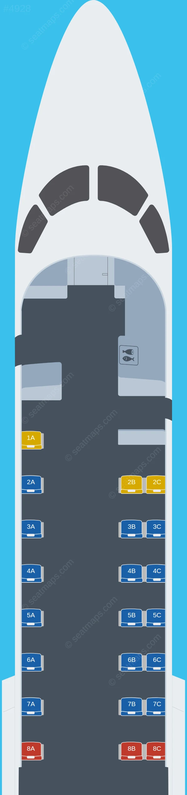 Amelia International Embraer ERJ 135 V.2 seatmap preview
