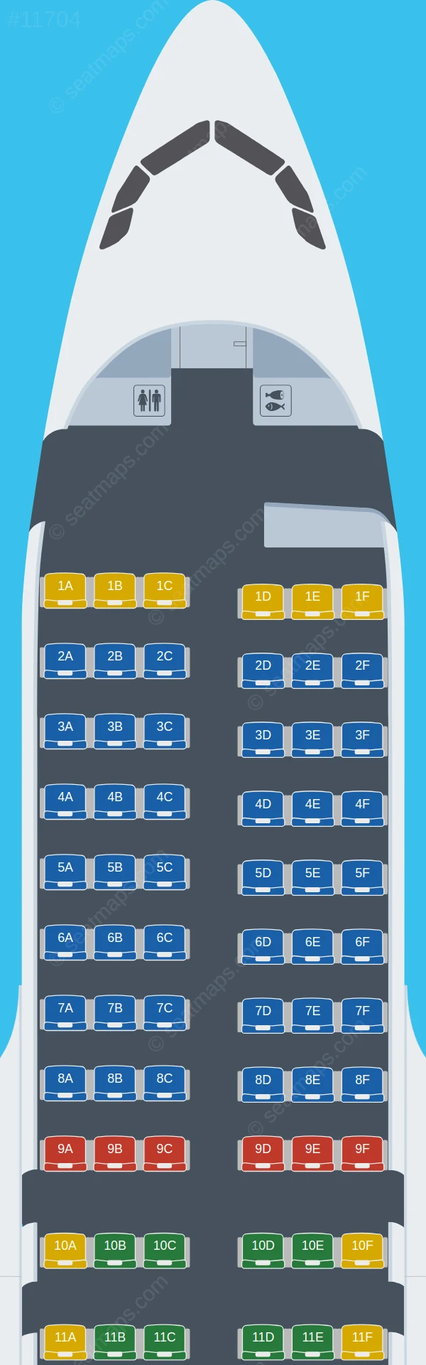 Carpatair Airbus A319-100 V.2 seatmap preview
