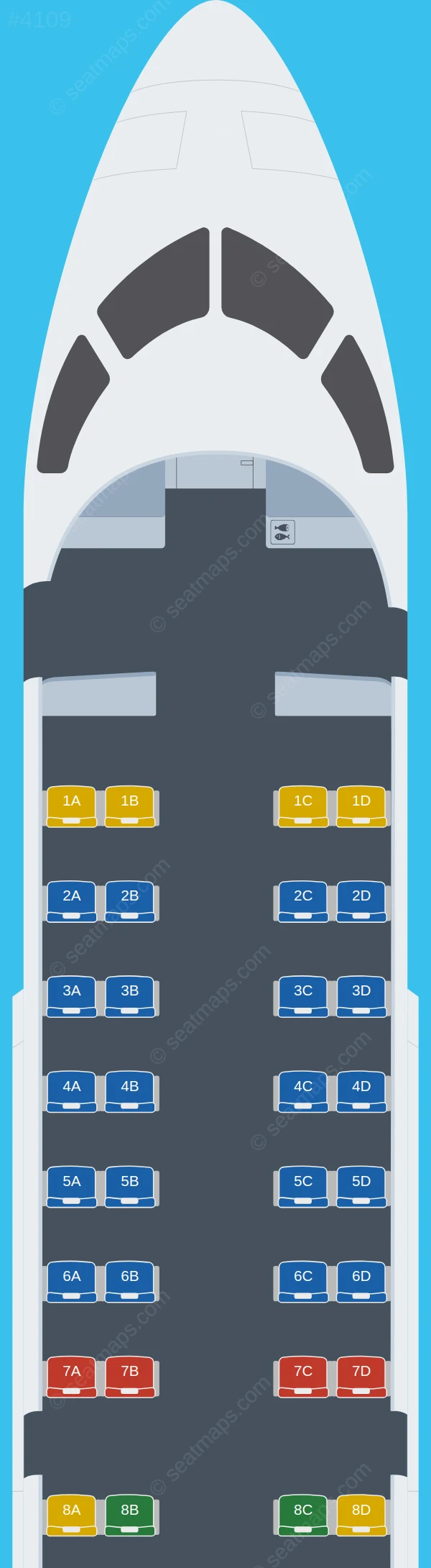 American Airlines Bombardier CRJ200 seatmap preview