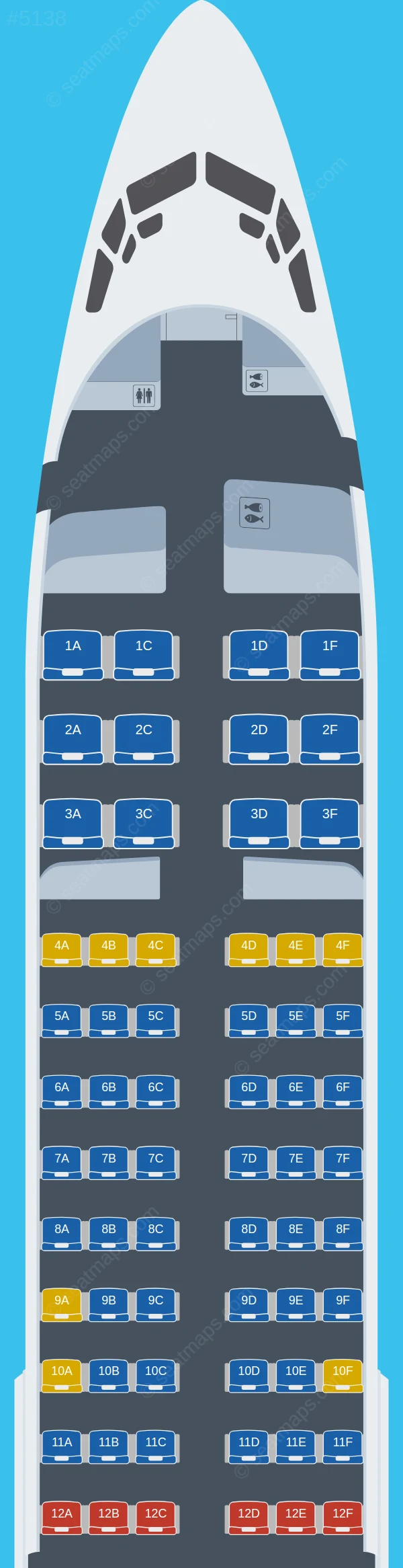 MIAT Mongolian Airlines Boeing 737-800 V.2 seatmap preview
