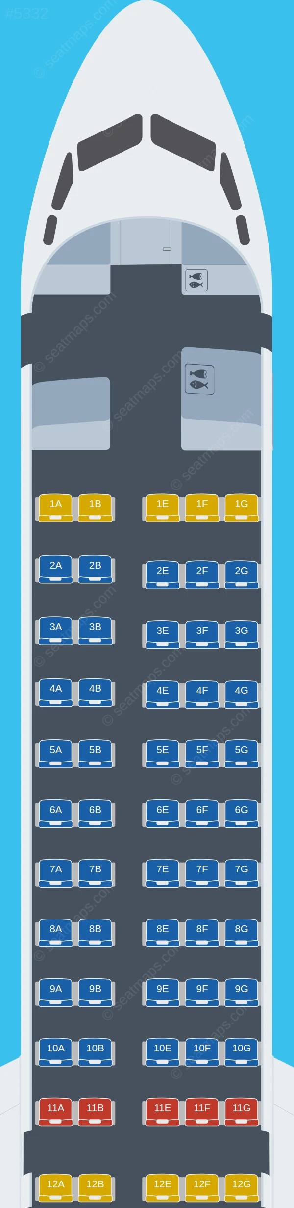 Virgin Australia Fokker 100 V.1 seatmap preview