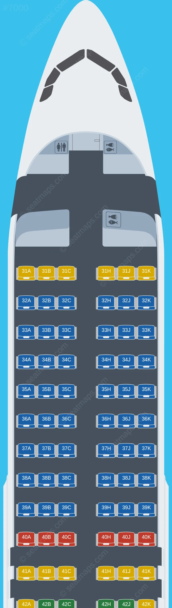 Lucky Air Airbus A320-200 V.1 seatmap preview