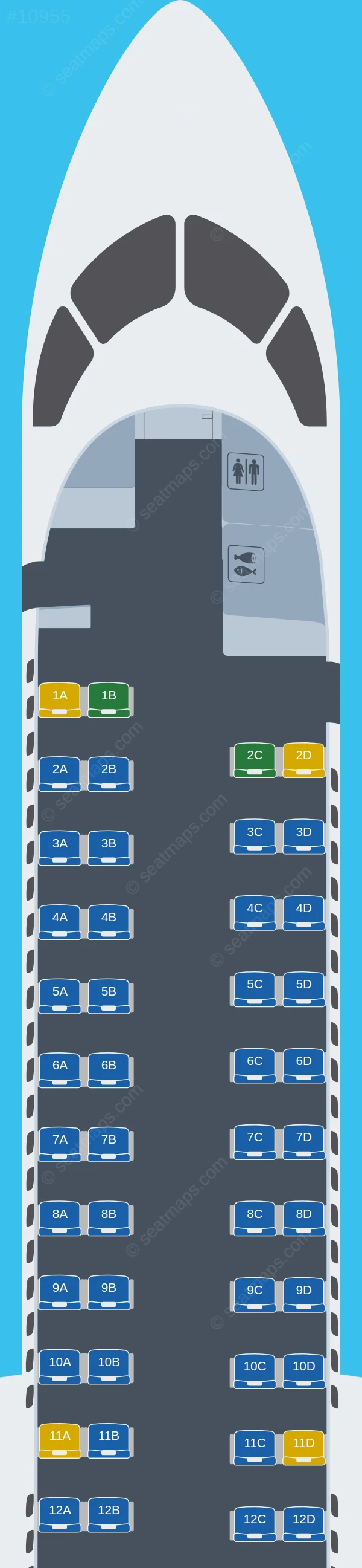 Shree Airlines De Havilland Q400 seatmap preview