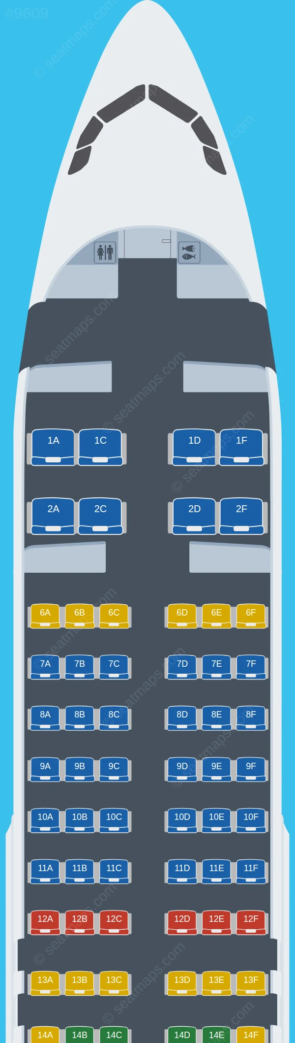Etihad Airways Airbus A320-200 V.1 seatmap preview