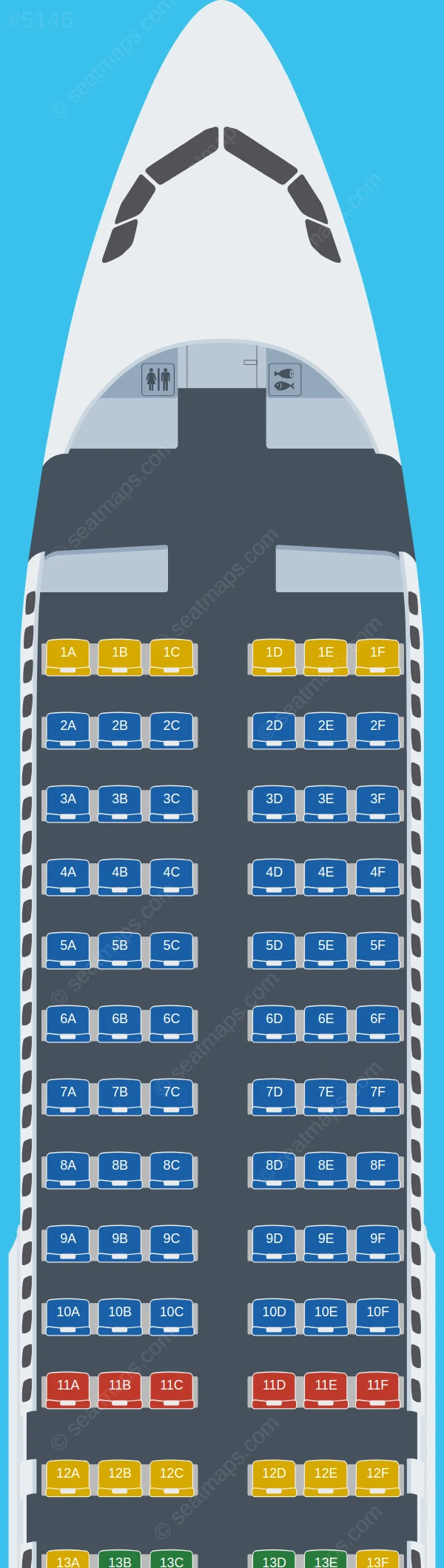 Condor Airbus A320-200 seatmap preview